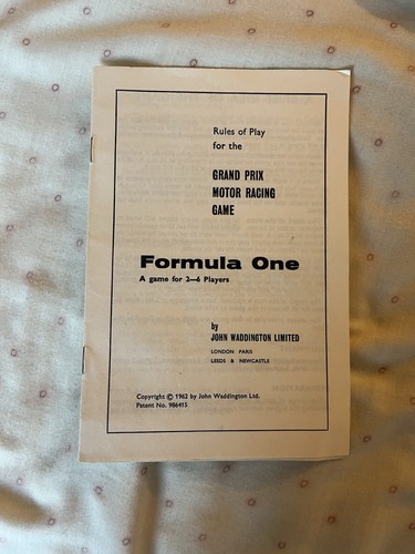 Rules booklet 1962 1st edition - 1962,