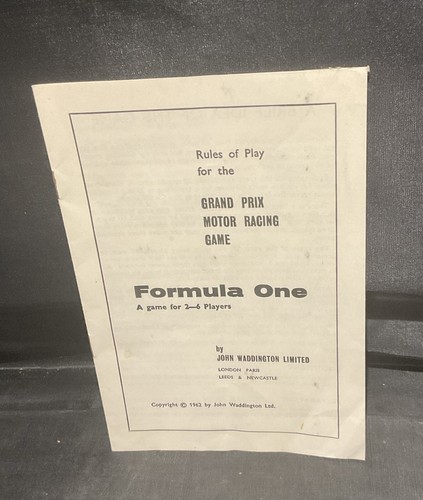1962 formula one board - 1962, f